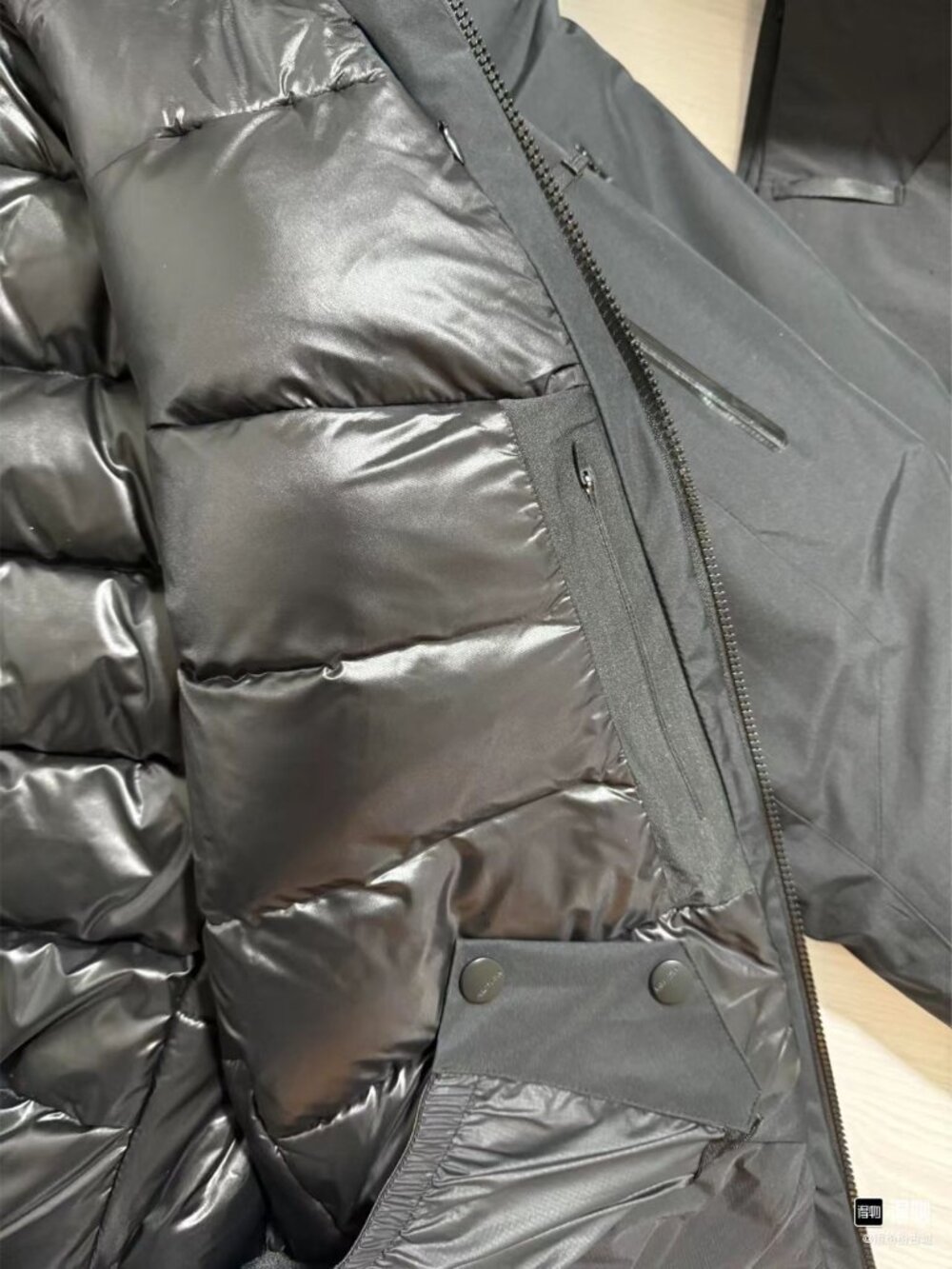 Men's Goose Down Arcteryx Logo Waterproof Warm Hooded Ski Puffer Jacket L - Picture 2 of 8